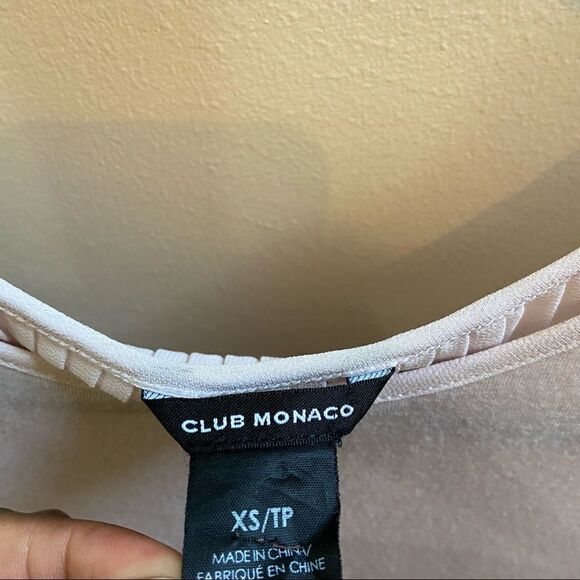 Club Monaco-Kassandra Pleated Baby Pink Blouse (Size:XS) - Picture 7 of 8